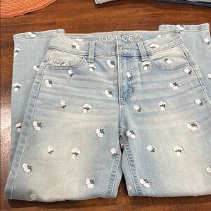 Justice Light Blue Floral kid’s Jeans